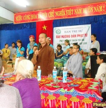 Ban Hướng dẫn Phật tử tỉnh cứu trợ đồng bào nghèo bị thiên tai