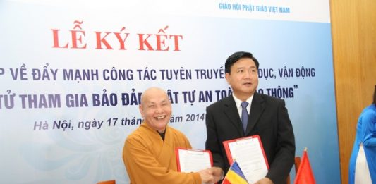 Trung ương GHPGVN ký kết phối hợp công tác với Ủy ban An toàn Giao thông quốc gia