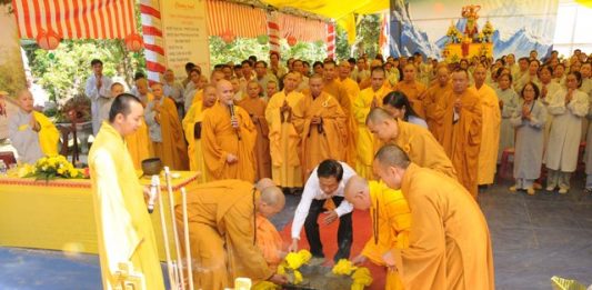 Tam Kỳ: Lễ đặt đá khởi công xây dựng chùa Bảo Minh