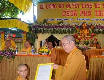 Hội An: Bổ nhiệm trụ trì chùa Phổ Triêm