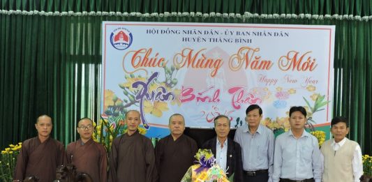Thăng Bình: BTS thăm và chức tết các ban ngành lãnh đạo huyện