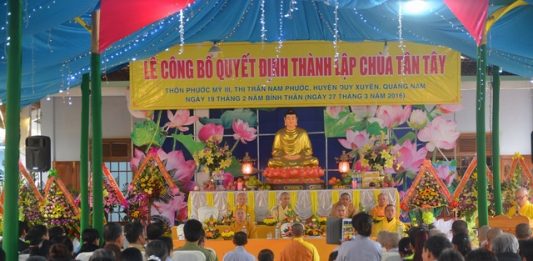Duy Xuyên: Lễ công bố quyết định thành lập chùa Tân Tây
