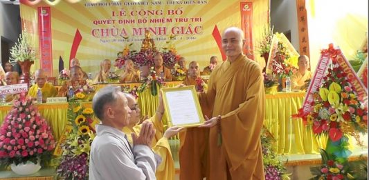 Điện Bàn: Bổ nhiệm trụ trì chùa Minh Giác