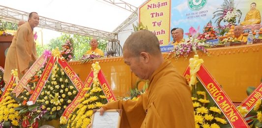 Phú Ninh: Bổ nhiệm trụ trì và đặt đá xây chùa Viên Thánh