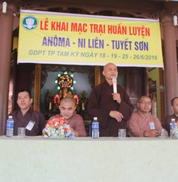 Tam Kỳ: GĐPT Tổ chức khai mạc Trại Huấn luyện A Nô Ma – Ni Liên – Tuyết Sơn