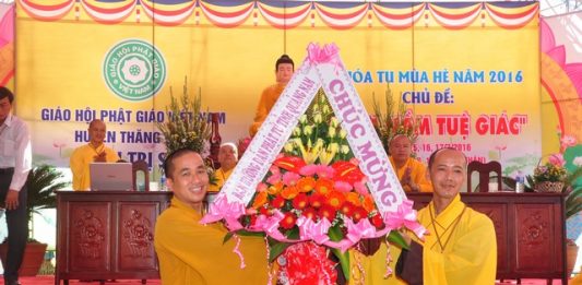 Thăng Bình: Phật giáo huyện khai mạc khóa tu mùa hè Ươm mầm tuệ giác dành cho thanh thiếu niên Phật tử