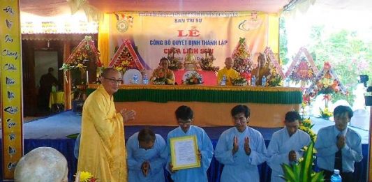 Duy Xuyên: Lễ công bố quyết định thành lập chùa Linh Sơn