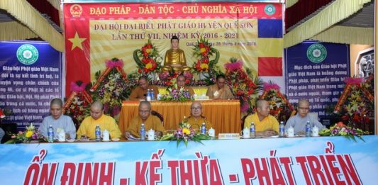 Quế Sơn: Đại hội Phật giáo huyện lần VII nhiệm kỳ 2016-2021