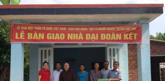 Quế Sơn: BTS PG huyện bàn giao nhà Đại đoàn kết