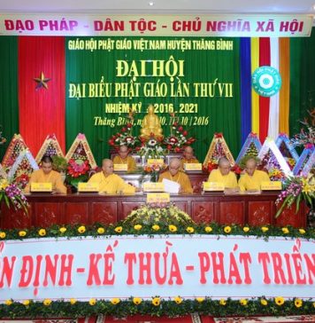 Thăng Bình: Đại hội đại biểu Phật giáo huyện nhiệm kỳ VII (2016-2021)