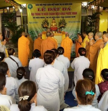 Điện Bàn: Đặt đá trùng tu chùa Phước Minh