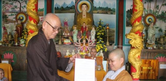 Nông Sơn: Bổ nhiệm trụ trì chùa Quế Phước