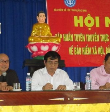Điện Bàn: Phật giáo thị xã phối hợp tổ chức hội nghị tập huấn bảo hiểm xã hội và bảo hiểm y tế
