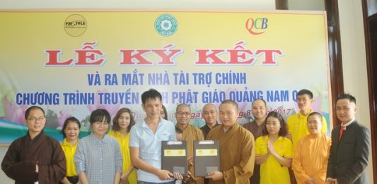 Lễ ký kết và ra mắt nhà tài trợ chương trình truyền hình Phật giáo Quảng Nam QCB