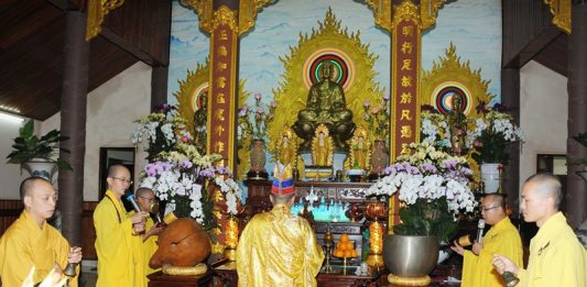 Thăng Bình: Chùa Pháp Nguyên tổ chức lễ an vị Tôn tượng Phật – Bồ tát bằng đồng