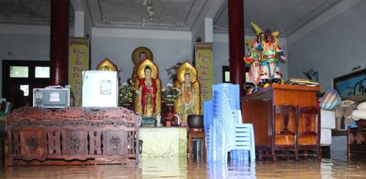 Nhiều chùa ở Quảng Nam bị ngập lụt