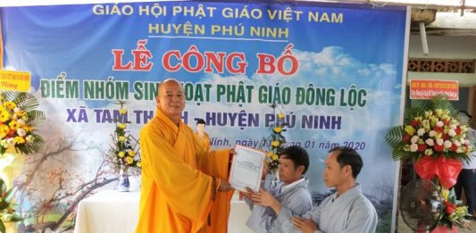 Phú Ninh: Công bố quyết định thành lập điểm nhóm sinh hoạt tôn giáo tại xã Tam Thành