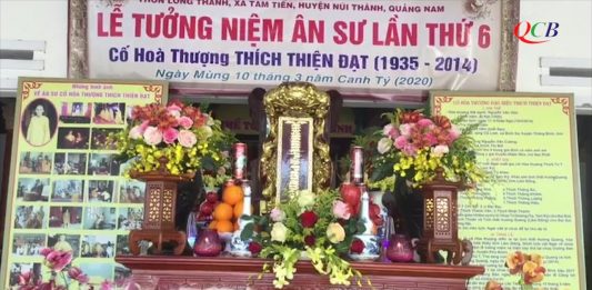 Video QCB: Lắng đọng mâm chay đạm bạc nhân lễ húy nhật lần thứ 6 cố Hòa thượng Thích Thiện Đạt