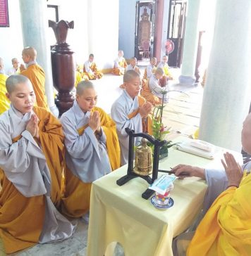 Điện Bàn: Chư Ni trang nghiêm kiết giới an cư tại chùa Châu Phong