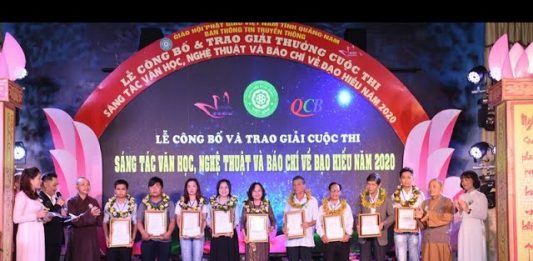 Danh sách các tác phẩm/tác giả đạt giải thưởng tại cuộc thi “Sáng tác văn học, nghệ thuật và báo chí về đạo hiếu” năm 2020