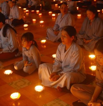 Thăng Bình: Chùa Tất Viên lung linh hoa đăng khánh đản Đức Phật A Di Đà