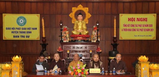Thăng Bình: Ban Trị sự PG huyện tổng kết công tác Phật sự năm 2020, tổ chức lễ Phật thành đạo