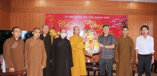 Ban Trị sự Phật giáo tỉnh Quảng Nam chúc Tết các cơ quan chính quyền