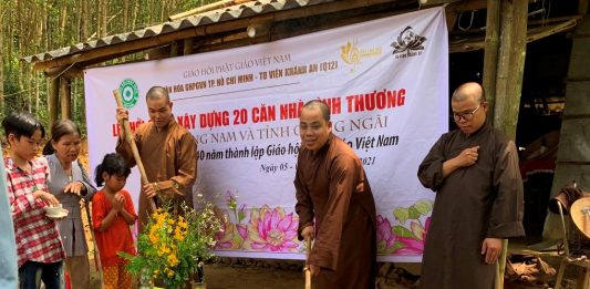 Ban Văn hóa PG TP. HCM xây dựng 20 căn nhà tình thương nhân kỷ niệm 40 năm thành lập GHPGVN