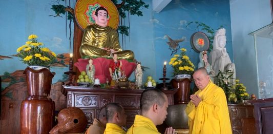 Thăng Bình: Chư Tăng tác pháp Tự tứ tại chùa Bảo Châu