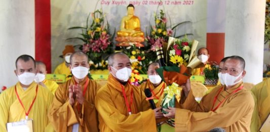 Thượng tọa Thích Như Giải tiếp tục làm Trưởng ban Trị sự Phật giáo huyện Duy Xuyên nhiệm kỳ 2021-2026