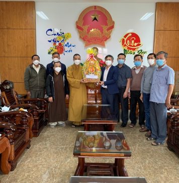 Bắc Trà My: Phật giáo huyện thăm, chúc Tết lãnh đạo huyện