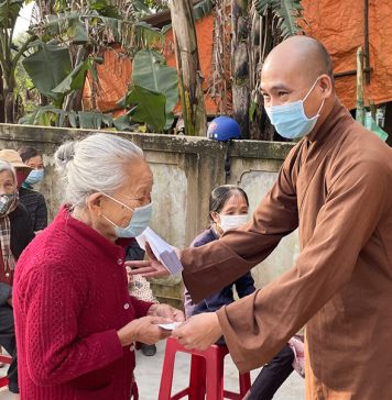 Tiên Phước: Chùa Hữu Lâm thực hiện chương trình “Tết yêu thương”