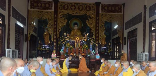 Tam Kỳ: Chư hành giả Ni trang nghiêm kiết giới an cư tại chùa Diệu Quang