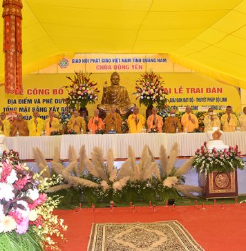 Tam Kỳ: Lễ công bố địa điểm và phê duyệt tổng mặt bằng xây dựng chùa Đông Yên