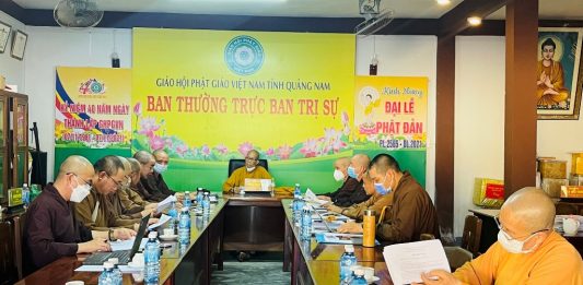 Ban Thường trực Ban Trị sự Phật giáo tỉnh Quảng Nam họp sơ kết công tác 6 tháng đầu năm 2022