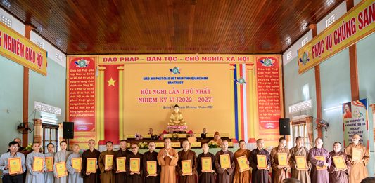 Hội nghị lần thứ nhất, trao quyết định chuẩn y nhân sự Ban Trị sự GHPGVN tỉnh Quảng Nam nhiệm kỳ 2022-2027