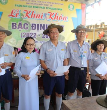 Phân ban GĐPT tỉnh Quảng Nam tổ chức khai khóa Bậc Định VI (2022 – 2024)