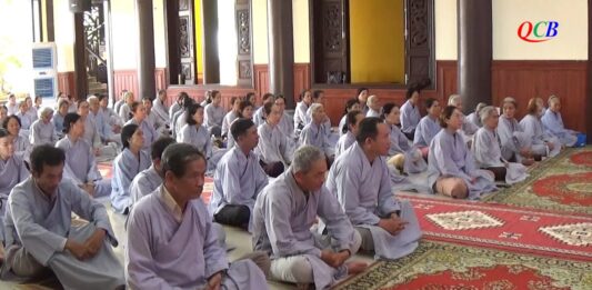 Video QCB: Khóa tu Bát quan trai tại chùa Giác Nguyên, huyện Thăng Bình