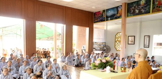 Núi Thành: Đạo tràng Bát quan trai cụm 2 tổ chức tu học tại chùa Phổ Đức