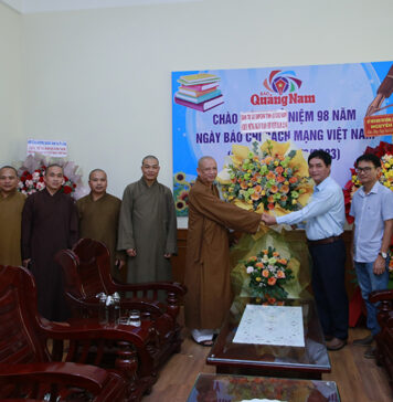 Phật giáo tỉnh Quảng Nam thăm, chúc mừng Đài Phát thanh Truyền hình Quảng Nam, Báo Quảng Nam nhân ngày báo chí cách mạng Việt Nam