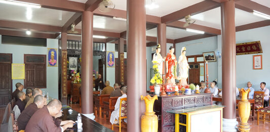 Duy Xuyên: Ban Trị sự Phật giáo huyện tổ chức Hội nghị sơ kết hoạt động Phật sự 6 tháng đầu năm 2023.