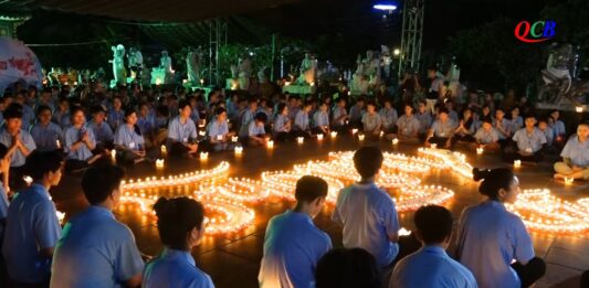 Video QCB: Lắng đọng đêm hoa đăng “Hiểu và Thương” tại chùa Hòa Mỹ, huyện Núi Thành