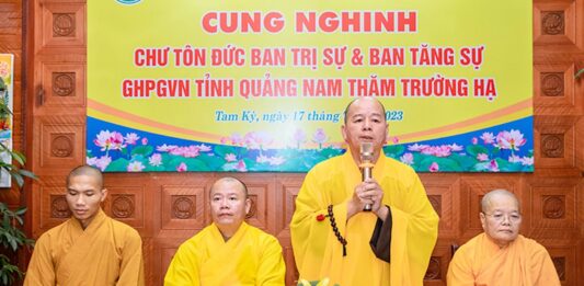 Video QCB: Thường trực Ban Trị sự, Ban Tăng sự PG tỉnh Quảng Nam thăm các đạo tràng An cư Kiết hạ cánh Nam của tỉnh
