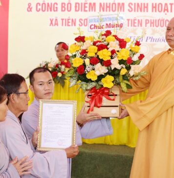 Tiên Phước: Công bố Quyết định Thành lập điểm nhóm sinh hoạt Tiên Sơn nhân mùa Vu lan Báo hiếu PL. 2567-DL. 2023