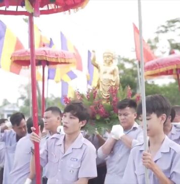Video QCB: Tam Kỳ – Chùa Đông Yên tổ chức lễ rước Phật, khai Kinh, tắm Phật nhân tuần lễ Phật đản PL.2568