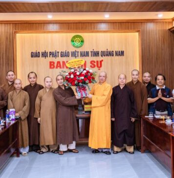 Thường trực Ban Trị sự Phật giáo tỉnh Quảng Nam chúc mừng kỷ niệm 99 năm ngày Báo chí Cách mạng Việt Nam