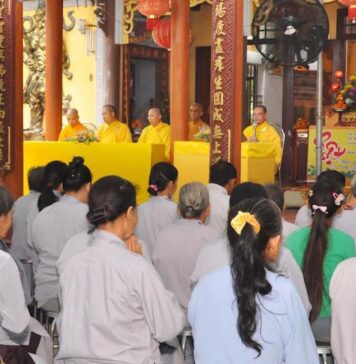 Video QCB: Thăng Bình – Các đạo tràng cụm cánh đông cộng tu an lạc tại chùa Tân Bình