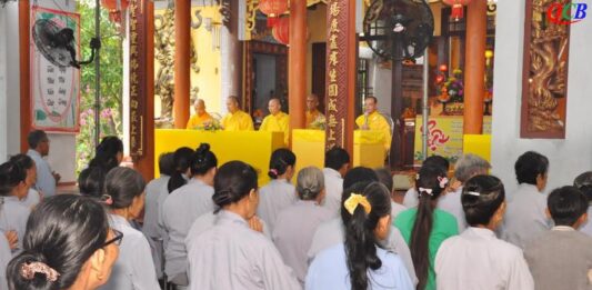 Video QCB: Thăng Bình – Các đạo tràng cụm cánh đông cộng tu an lạc tại chùa Tân Bình