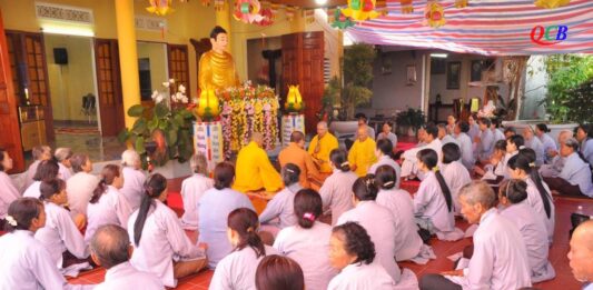 Thăng Bình: Các đạo tràng cụm cánh Trung cộng tu tại chùa Bình Khương
