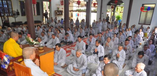 Thăng Bình: Khóa tu an lạc cụm cánh trung tại chùa Huệ Quang
